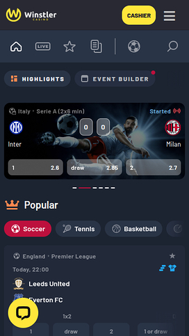 Winstler Casino Mobile Sports