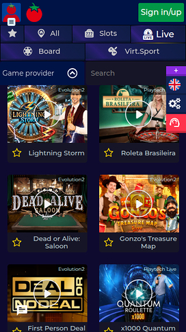 Wintomato Casino Mobile Live Dealer