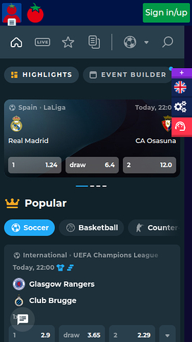 Wintomato Casino Mobile Sports