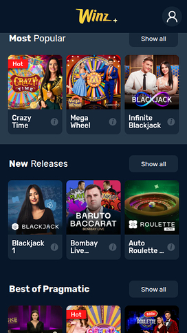 Winz Casino Mobile Live Dealer