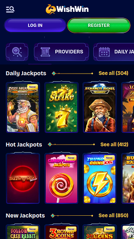 WishWin Casino Mobile Jackpot