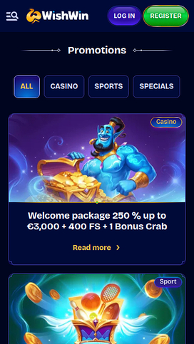 WishWin Casino Mobile Promotions