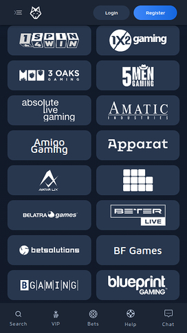 Wolf.Bet Casino Mobile Game Developers