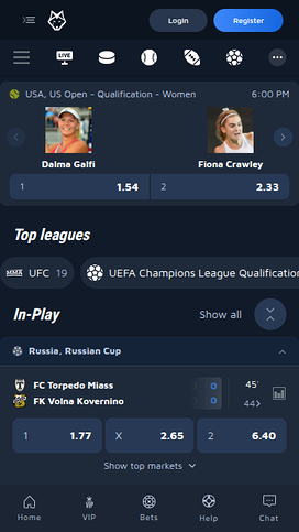 Wolf.Bet Casino Mobile Sports