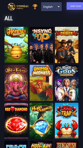 Wombat Casino Mobile Games