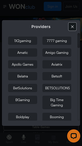 WONClub Casino Mobile Game Developers