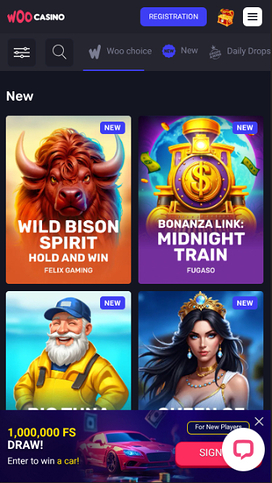 Woo Casino Mobile Games