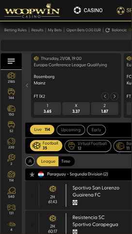 Woopwin Casino Mobile Sports