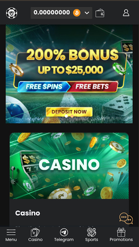 WSM Casino Mobile Homepage