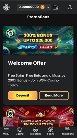 WSM Casino Mobile Promotions