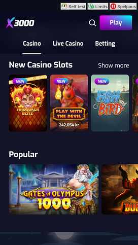 X3000 Mobilspel
