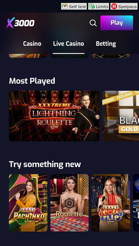 X3000 Mobil Live Dealer