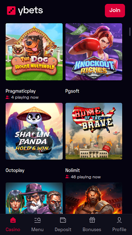 Ybets Casino Mobile Games