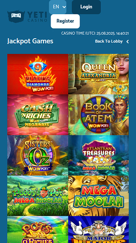 Yeti Casino mobil jackpott