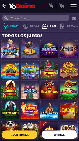 Yo Casino Mobile Games