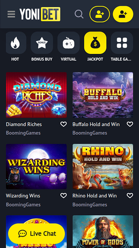 YoniBet Casino Mobile Jackpot