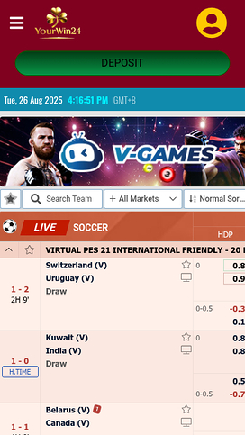 YourWin24 Casino Mobile Sports