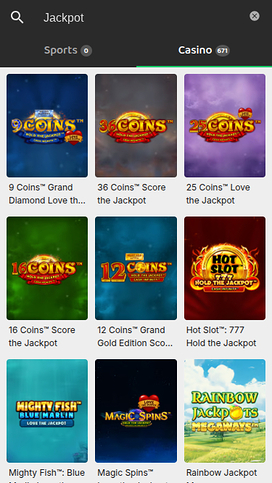 YouWin Casino Mobile Jackpot