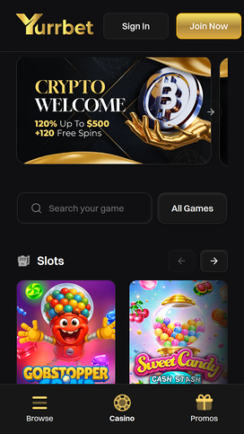 Yurrbet Casino Mobile Games