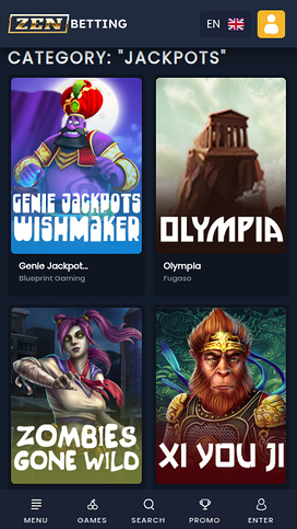 ZenBetting Casino Mobile Jackpot