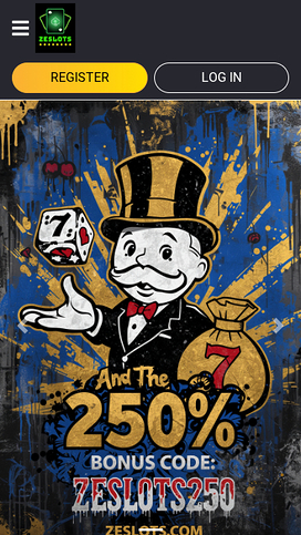 Página de inicio móvil de Zeslots Casino
