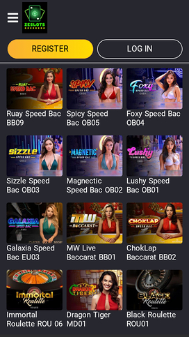 Crupier en vivo móvil de Zeslots Casino