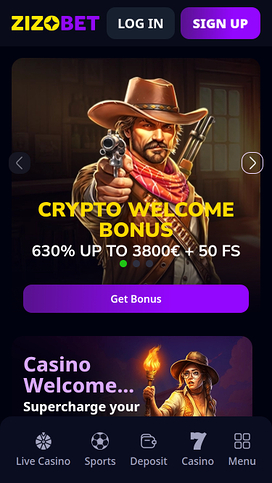 Zizobet Casino Homepage
