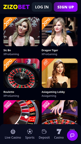 Zizobet Casino Live Dealers