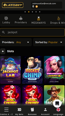 Zlatobet Casino Mobile Jackpot