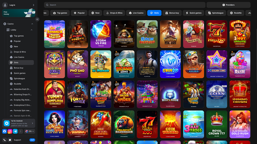 1win Casino Desktop Games