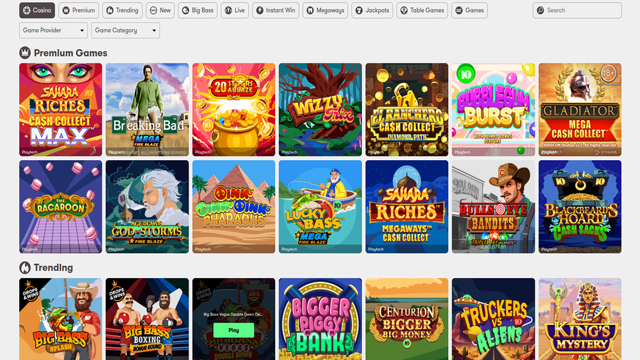 10Bet Casino Desktop Games