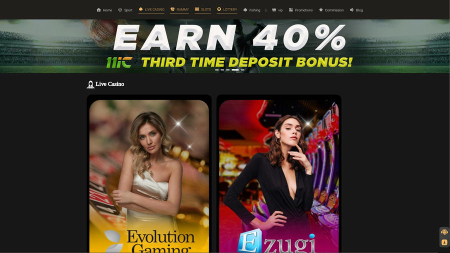 11ic Casino Desktop Live Dealer