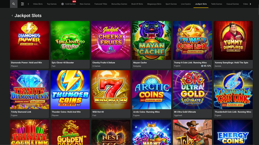 18Bet Casino Desktop Jackpot