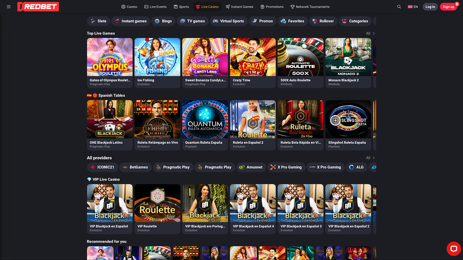 1RedBet Casino Live Dealer