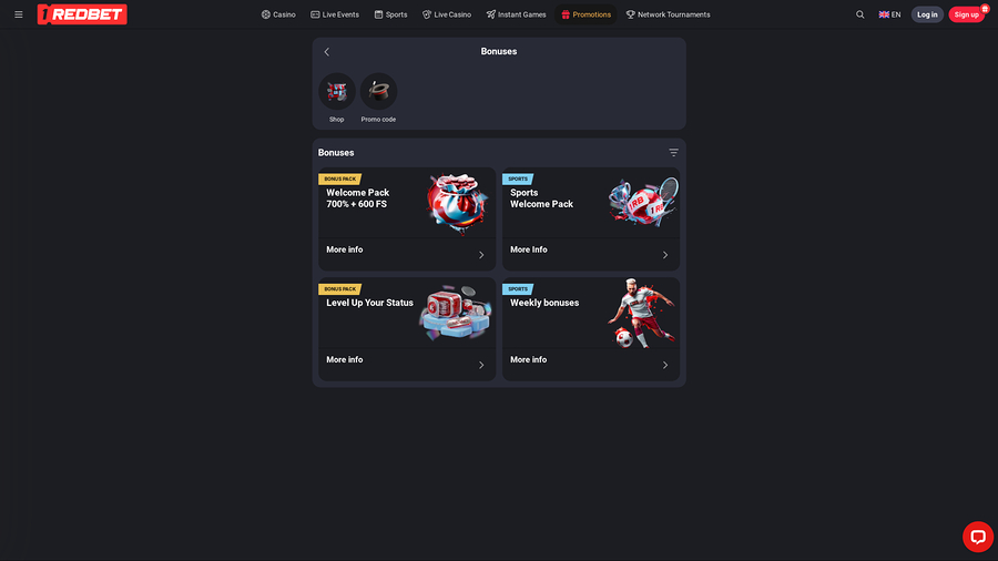 1RedBet Casino Promotions