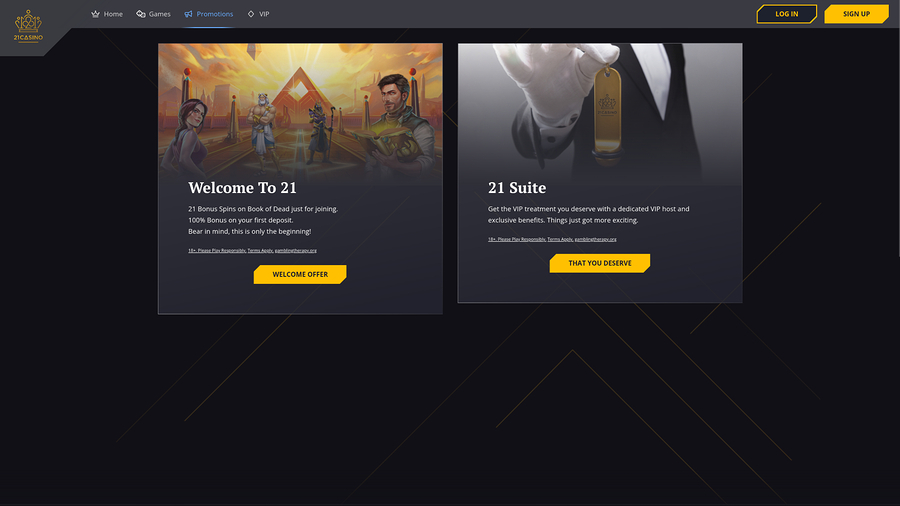 21 Casino Desktop Promotions