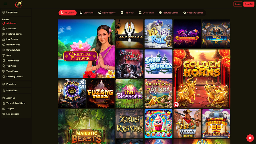 21 Grand Casino Desktop Games