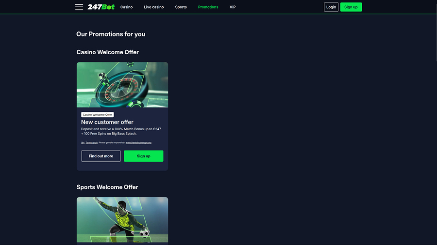 247Bet Casino Promotions
