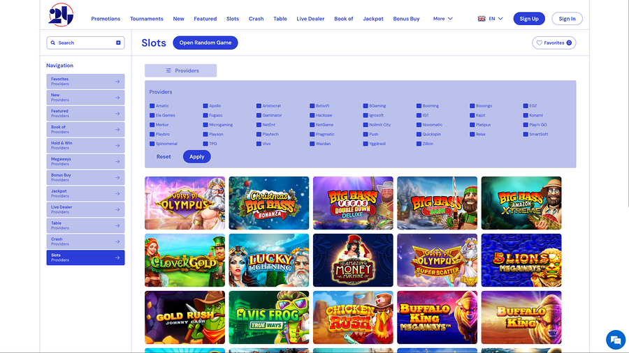 24Casino.bet Desktop Game Developers