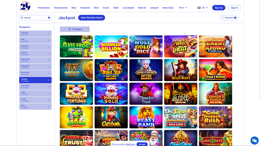 24Casino.bet Desktop Jackpot