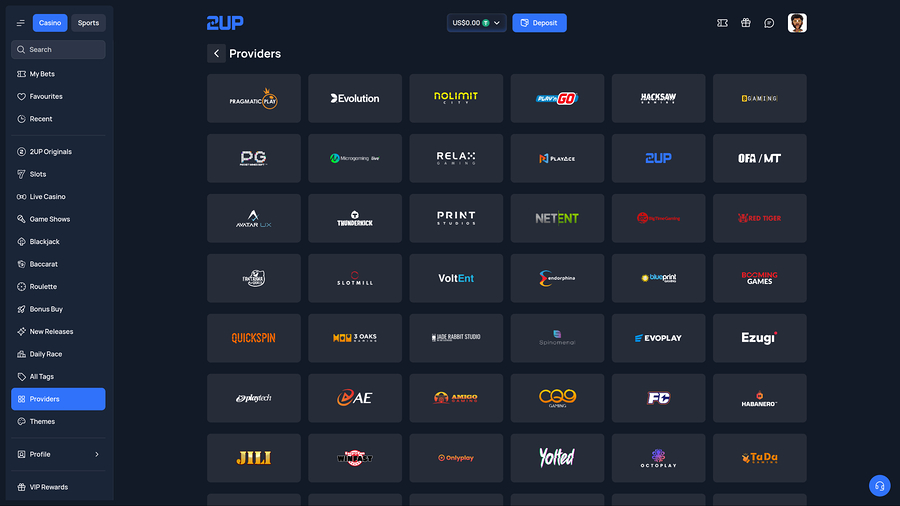 Desarrolladores de juegos de escritorio para casino 2up