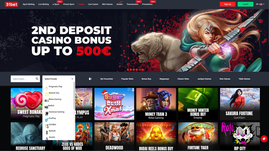 31Bet Casino Desktop Game Developers