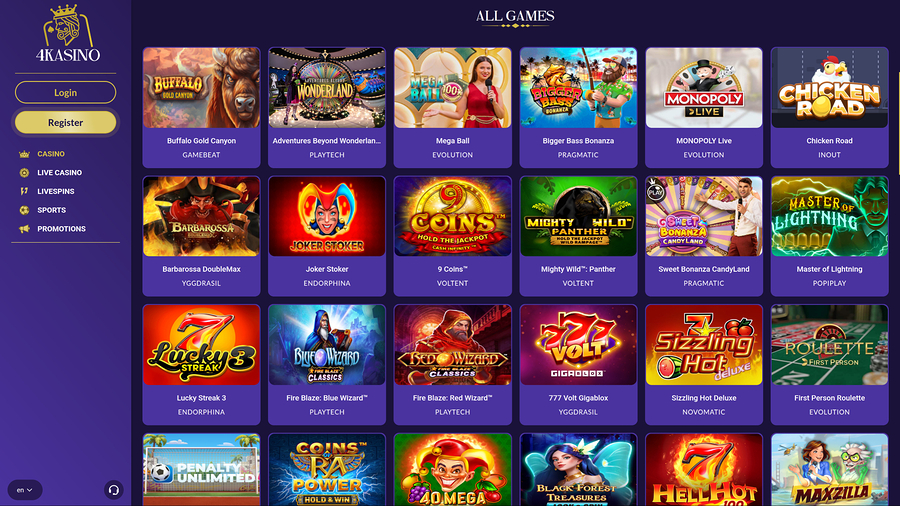 4Kasino Desktop Games