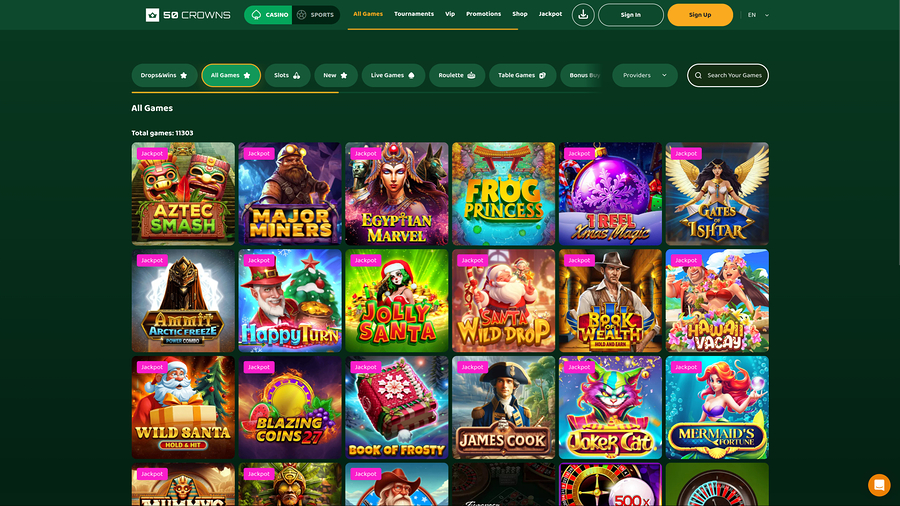 50Crowns Casino Desktop Games