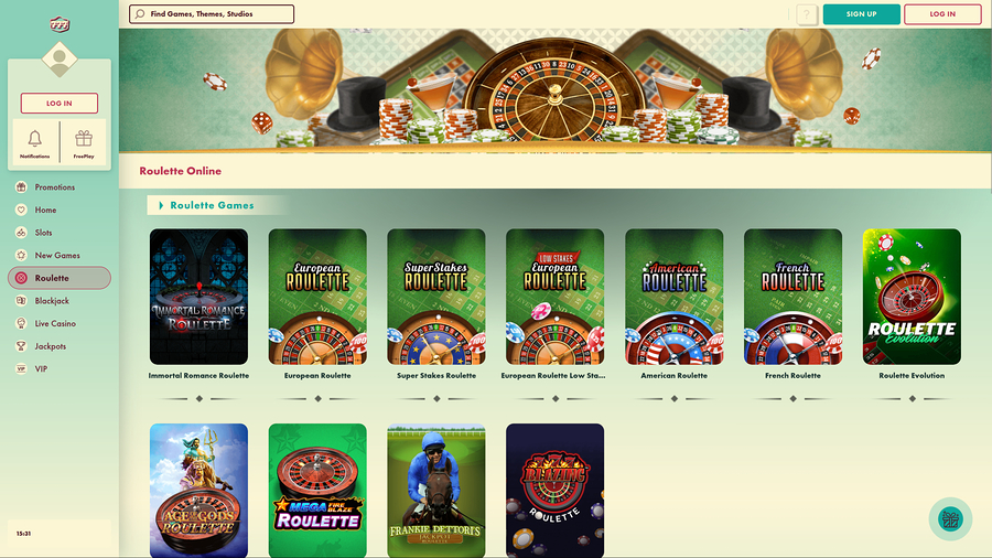 777 Casino Desktop Table Games
