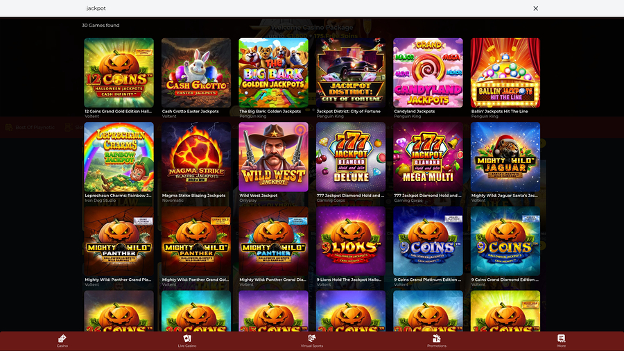 Jackpot de escritorio del casino 777Vault