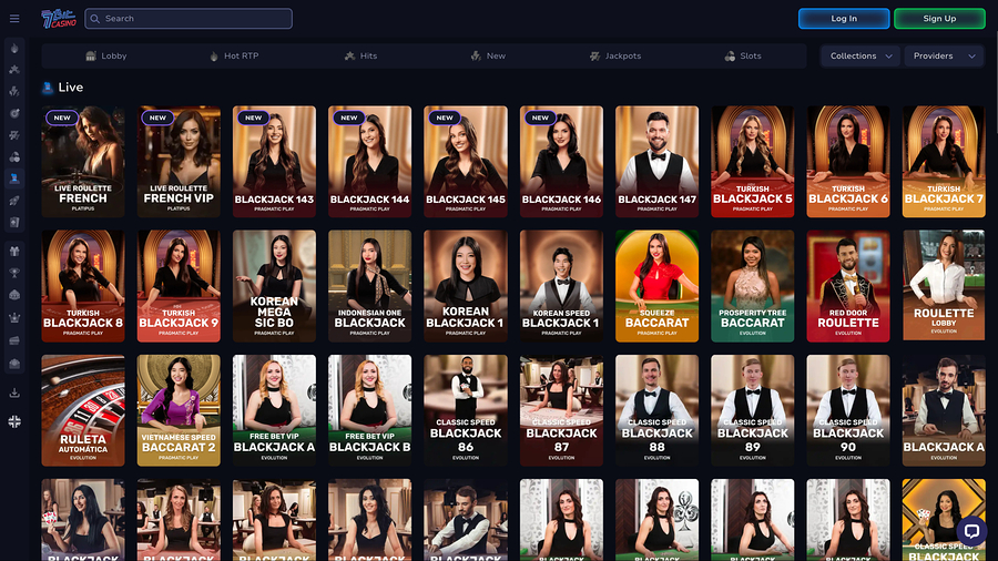 7Bit Casino Desktop Live Dealer