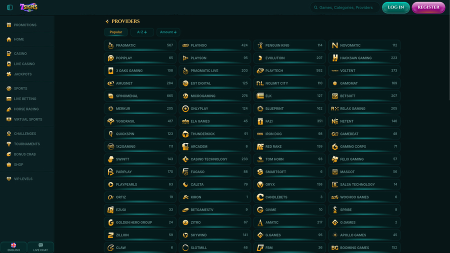 7Signs Casino Desktop Game Developers