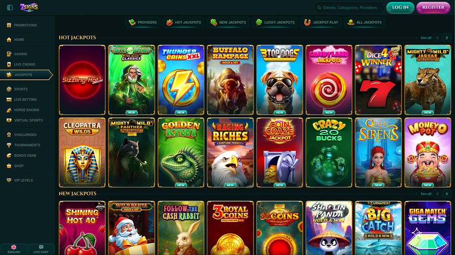 7Signs Casino Desktop Jackpot