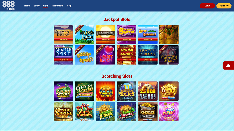 888 Bingo Casino Desktop Jackpot